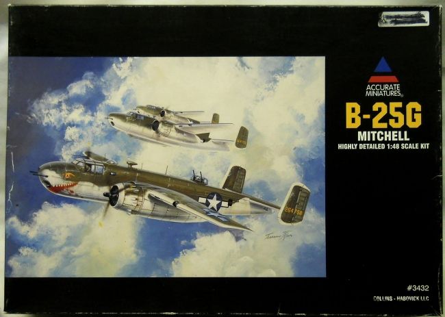 Accurate Miniatures 1/48 B-25G Mitchell, 3432 plastic model kit