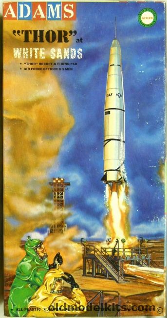 Adams 1/87 Thor Missile at White Sands with Launch Pad, K162-98 plastic model kit