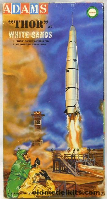 Adams 1/87 Thor Missile at White Sands - With Launch Pad And Crew, K162 plastic model kit