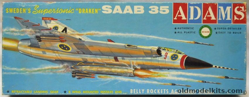 Adams 1/48 Saab 35 Draken - Supersonic Fighter (J-35), K500-98 plastic model kit