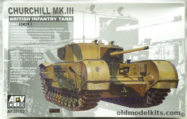 AFV Club 1/35 Churchill Mk.III British Infantry Tank, AF35153 plastic model kit