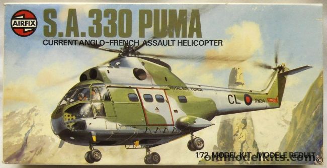 Airfix 1/72 SA-330 Puma - RAF Or France - Type 4 Logo Issue, 03021-6 plastic model kit