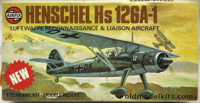Airfix 1/72 TWO Henschel HS-126A-1 or B-1 - 2.(H)/10 Tannenbert Norway April 1940 or 2.(H)/41 Eastern Front 1942, 03028-7 plastic model kit