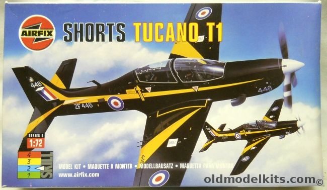 Airfix 1/72 Shorts Tucano T1 - RAF No. 1 Flying Training School Linton-On-Ouse 1997 / RAF Central Flying School Scampton 1994, 03059 plastic model kit
