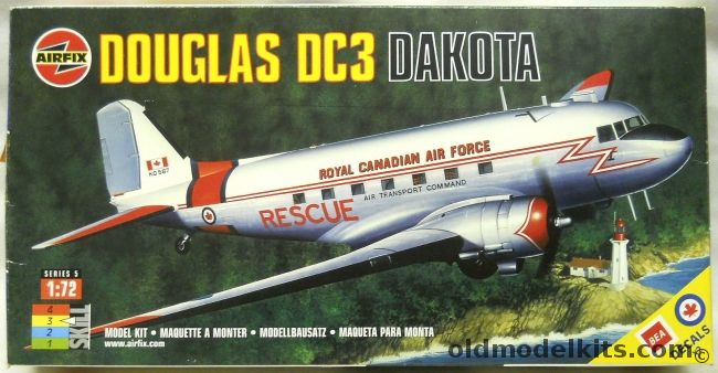 Airfix 1/72 Douglas DC-3 Dakota - Royal Canadian Air Force Or BEA British European Airways G-AJIC, 05031 plastic model kit