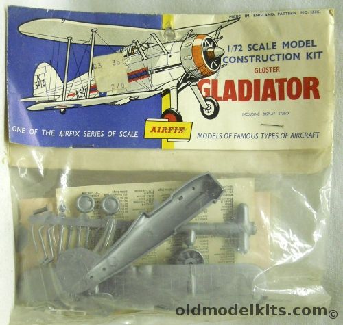 Airfix 1/72 Gloster Gladiator - T2 Logo Bagged, 1335 plastic model kit