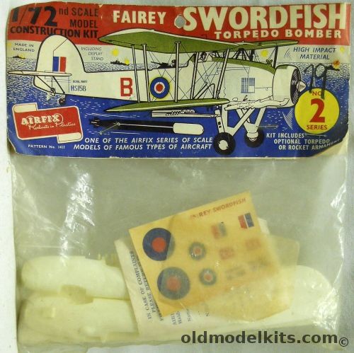 Airfix 1/72 Fairey Swordfish - Bagged Type One Logo, 1417 plastic model kit
