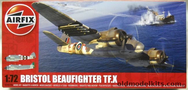 Airfix 1/72 Bristol Beaufighter TF.X - Royal Canadian Air Force RCAF No. 404 Sq England June 1944 / Portugal Maritime Squadron B Lisbon 1946, A04019A plastic model kit