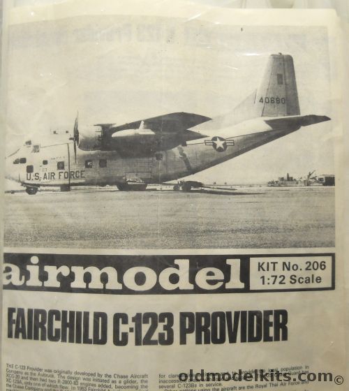 Airmodel 1/72 Fairchild C-123 Provider - Bagged, 206 plastic model kit