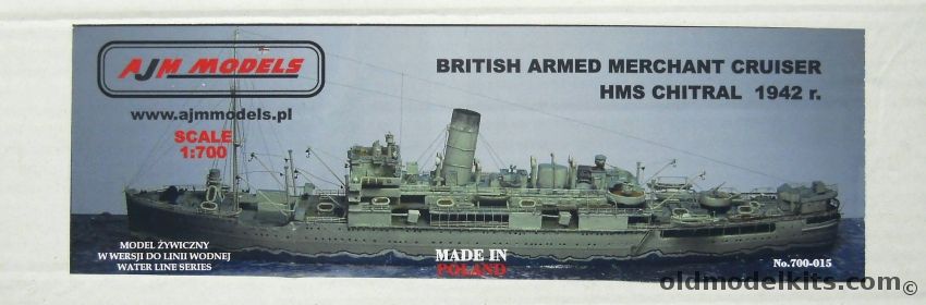 AJM Model 1/700 HMS Chitral 1942 British Armed Merchant Cruiser, 700-015 plastic model kit