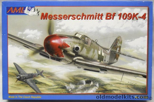 AML 1/72 Messerschmitt Bf-109K-4 - Stab III/JG52 Hptm Adolf Borchers May 1945 Czech Protektorat / III/JG27 Wunstorf April 1945 / NJG11 Possibly Germany May 1945 - (Bf109 K-4), 72-029 plastic model kit