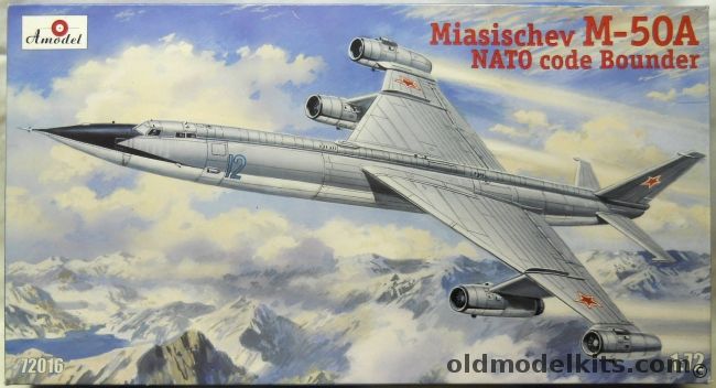 Amodel 1/72 Miasischev M-50A Bounder - Supersonic Soviet Bomber, 72016 plastic model kit