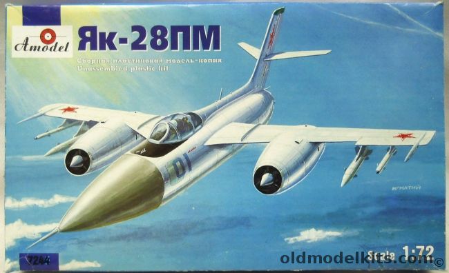 Amodel 1/72 Yak-28PM Firebar, 7244 plastic model kit
