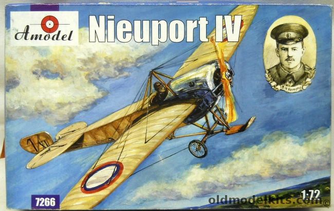 Amodel 1/72 TWO Nieuport IV, 7266 plastic model kit
