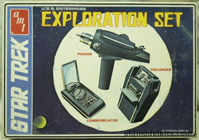 AMT USS Enterprise Star Trek Exploration Set - Phaser - Tricorder - Communicator, S958 plastic model kit
