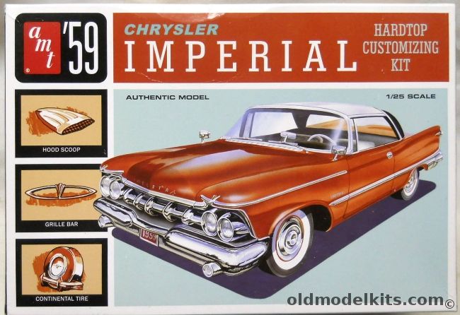 AMT 1/25 1959 Chrysler Imperial 2 Door Hardtop - Stock Or Custom, AMT1138-12 plastic model kit