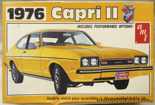 AMT 1/25 1976 Lincoln-Mercury Capri II Ghia - Stock or Cafe Racer Street Machine, T474 plastic model kit