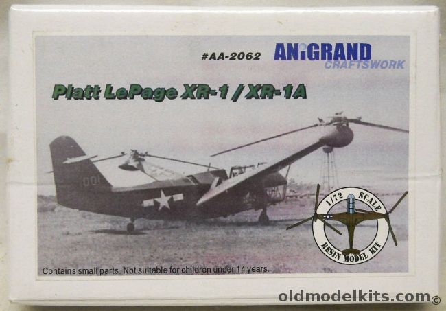 Anigrand 1/72 Platt LePage XR-1 / XR-1A - American WW2 Helicopter, AA-2062 plastic model kit