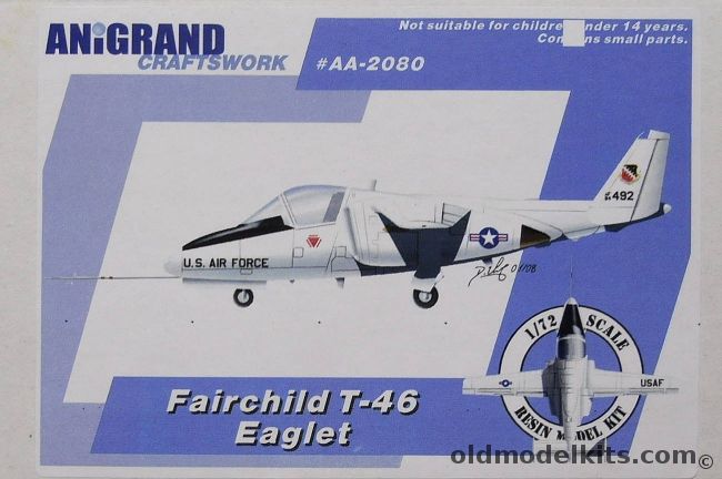 Anigrand 1/72 Fairchild T-46 Eaglet - (Fairchild Republic T-46 Trainer), AA2080 plastic model kit