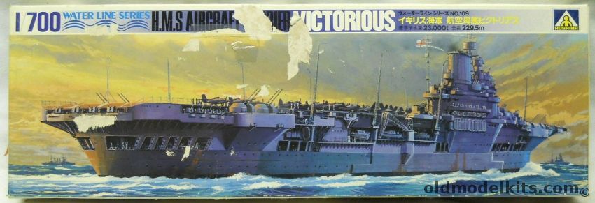 Aoshima 1/700 HMS Victorious Aircraft Carrier, WLA109 plastic model kit