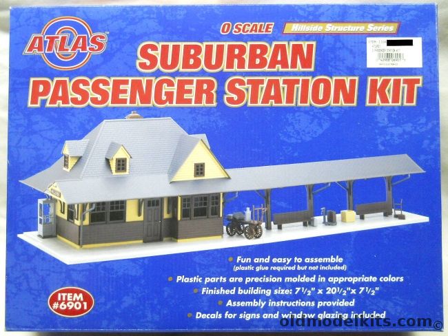 Atlas HO Suburban Passenger Station - O Scale, 6901 plastic model kit