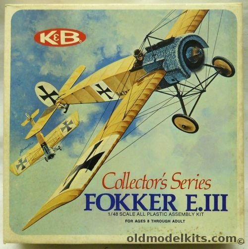 Aurora-KB 1/48 Fokker E-III Eindecker Collectors Series - (EIII), 1134-170 plastic model kit