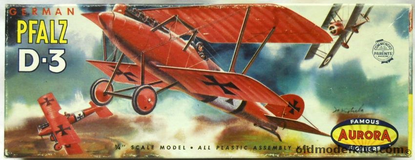 Aurora 1/48 German Pfalz D-3 - (D-III), 109-69 plastic model kit