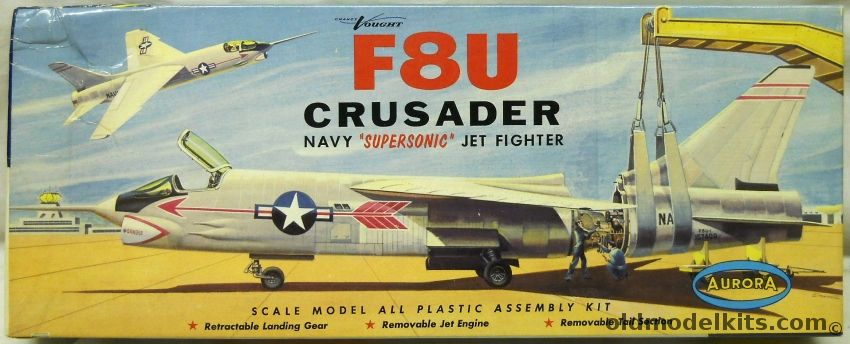 Aurora 1/50 F8U Crusader - (F-8), 119-130 plastic model kit