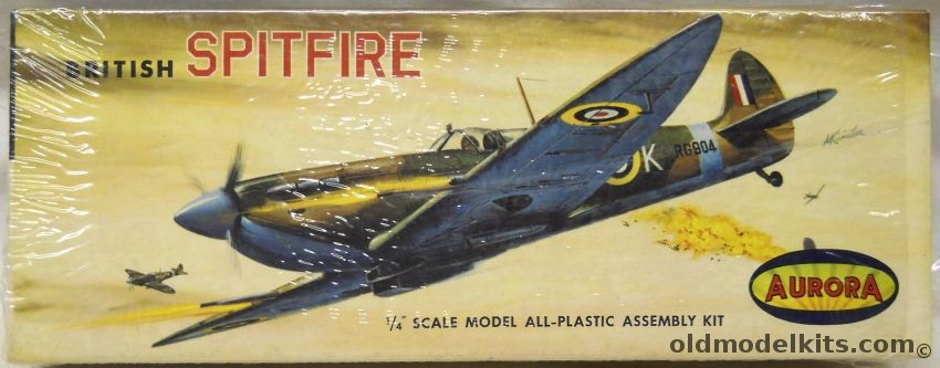 Aurora 1/48 British Spitfire, 20-100 plastic model kit