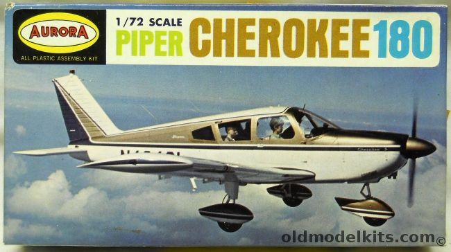 Aurora 1/72 Piper Cherokee 180, 281-70 plastic model kit