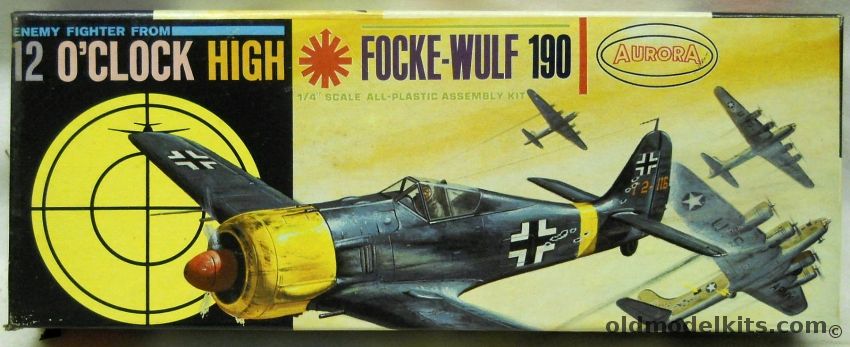 Aurora 1/48 12 O'Clock High Focke-Wulf 190 - (FW190), 344-79 plastic model kit