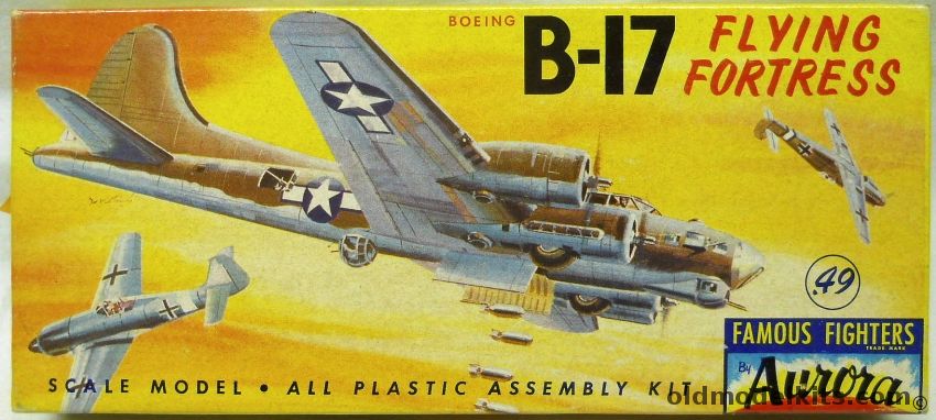 Aurora 1/156 Boeing B-17 Flying Fortress, 491-49 plastic model kit