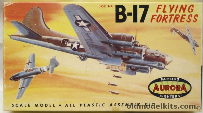 Aurora 1/156 Boeing B-17 Flying Fortress, 491-49 plastic model kit