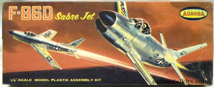 Aurora 1/48 North American F-86D Sabre Jet, 77-130 plastic model kit