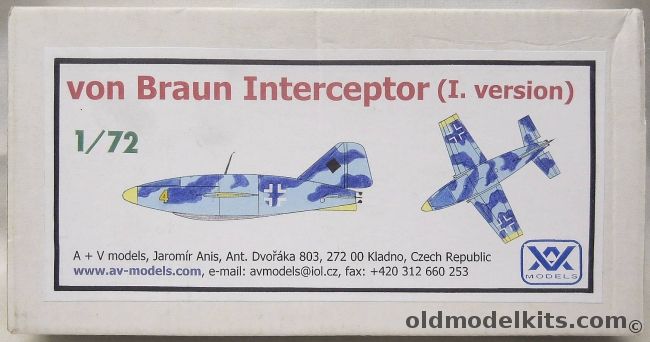 AV Models 1/72 Von Braun Interceptor I Version, AV140 plastic model kit
