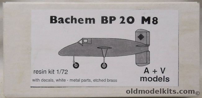AV Models 1/72 Bachem BP-20 M8 - (BP20) plastic model kit