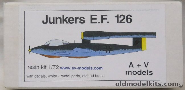 AV Models 1/72 Junkers E.F. 126 - (EF126) plastic model kit