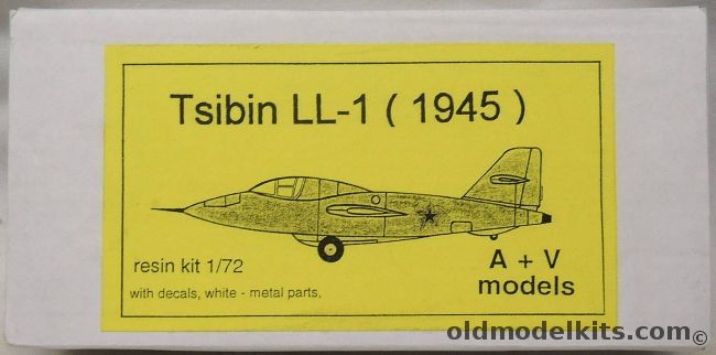 AV Models 1/72 Tsibin LL-1 - 1945 plastic model kit