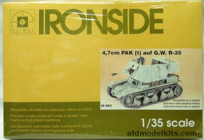 Azimut Productions 1/35 4.7cm PAK (t) auf G.W. R-35 - Ironsides Series, IR002 plastic model kit