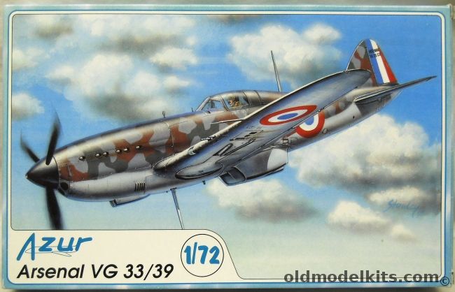 Azur 1/72 Arsenal VG-33/39 - VG-33 Tested By The Germans Probably At Rechlin / VG-33 French Air Force Unknown Unit And Date - VG-39 Prototype French Air Force Toulouse July 1940, 018 plastic model kit
