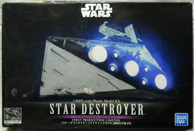 Bandai 1/5000 Star Wars Star Destroyer Lighting Model First Proudction - Limited Edition With Complete LED Lighting Set, 5057625 plastic model kit
