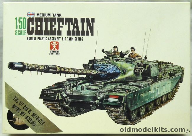 Bandai 1/50 Chieftain Medium Tank - Motorized, 8214-350 plastic model kit
