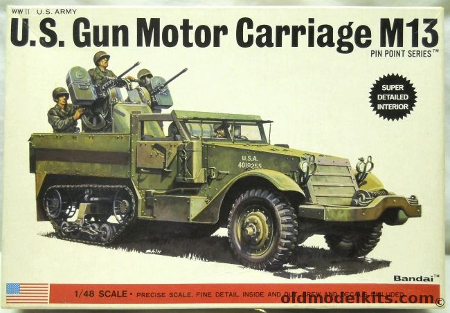 Bandai 1/48 US Gun Motor Carriage M13 - Half Track, 8283 plastic model kit
