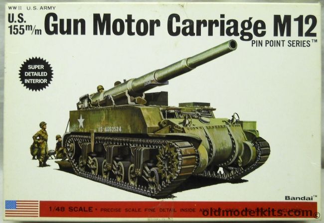 Bandai 1/48 US 155mm Gun Motor Carriage M12, 8289 plastic model kit