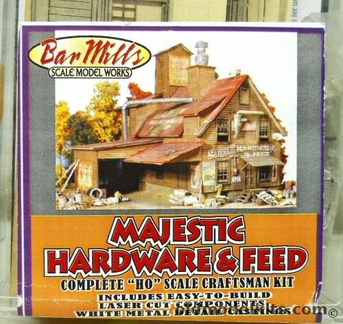 Bar Mills HO Majestic Hardware & Feed - HO Craftsman Kit, 0942 plastic model kit