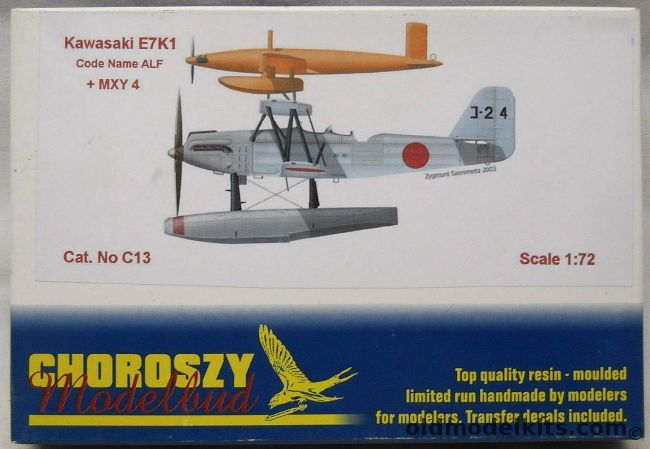 Choroszy 1/72 Kawasaki E7K1 Alf Plus MXY 4 Flying Target Glider, C13 plastic model kit