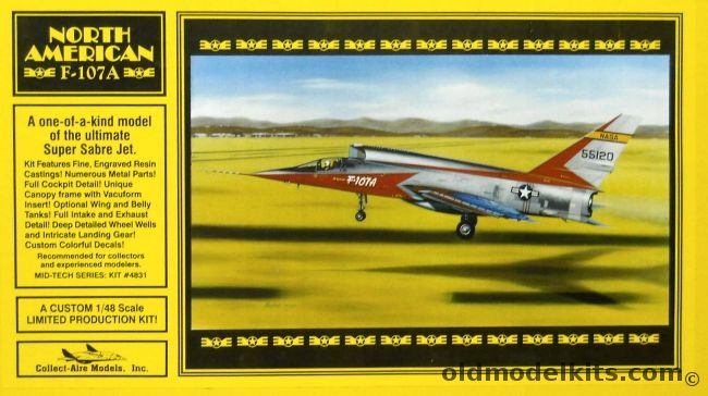 Collect-Aire 1/48 North American F-107A - (F-107), 4831 plastic model kit