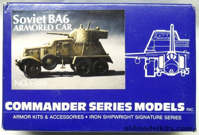Commander Series Models 1/35 Soviet BA6 Armored CAr, 1-025 plastic model kit