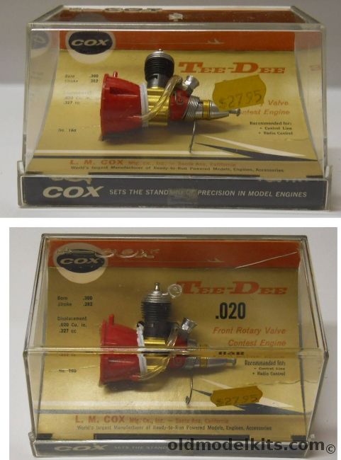 Cox Tee-Dee .020 Gas Engine - Never Run and In The Original Jewel Case, 160 plastic model kit