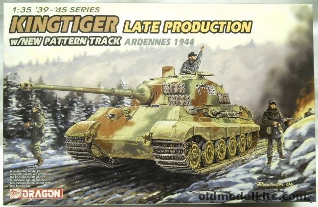 Dragon 1/35 King Tiger Late Production - Ardennes 1944 - With New Track Pattern - Sd.Kfz.182, 6232 plastic model kit